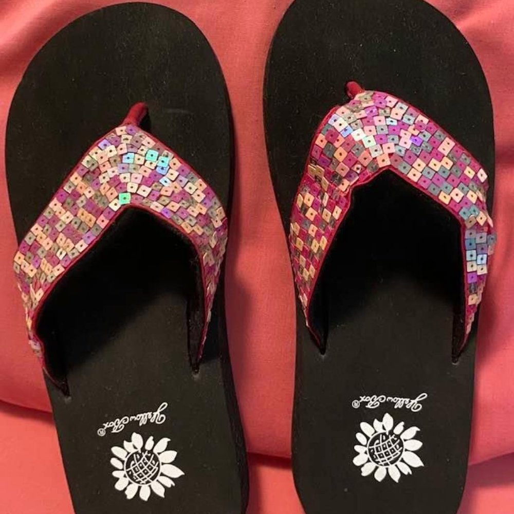 Yellow Box Flip Flops